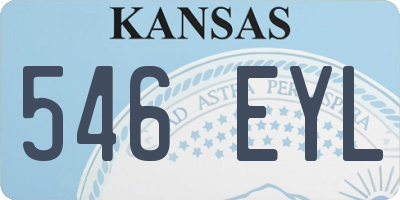 KS license plate 546EYL