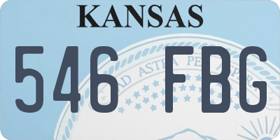 KS license plate 546FBG