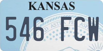 KS license plate 546FCW