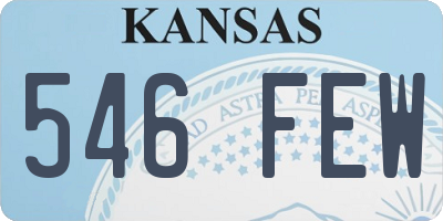 KS license plate 546FEW