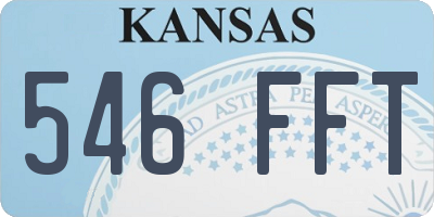 KS license plate 546FFT