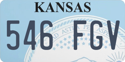 KS license plate 546FGV