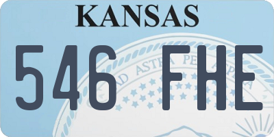 KS license plate 546FHE
