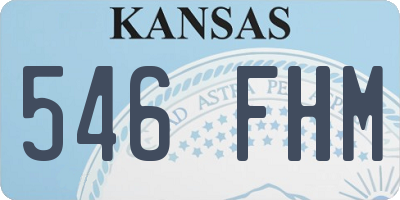 KS license plate 546FHM