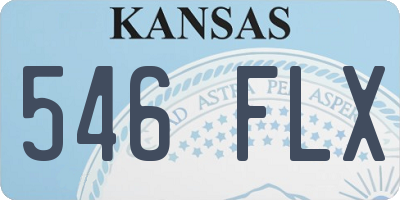 KS license plate 546FLX