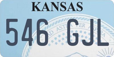 KS license plate 546GJL