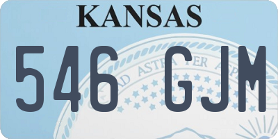 KS license plate 546GJM