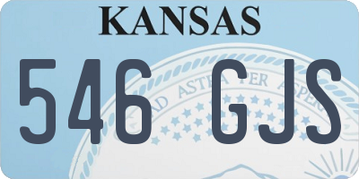 KS license plate 546GJS