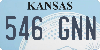 KS license plate 546GNN