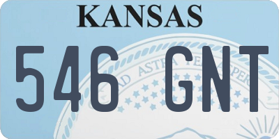 KS license plate 546GNT