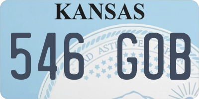 KS license plate 546GOB