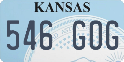 KS license plate 546GOG