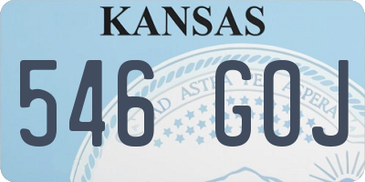KS license plate 546GOJ