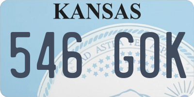 KS license plate 546GOK
