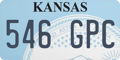 KS license plate 546GPC
