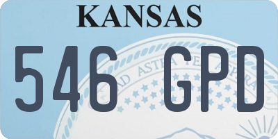 KS license plate 546GPD