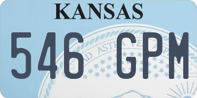 KS license plate 546GPM