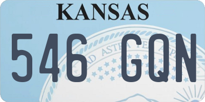 KS license plate 546GQN