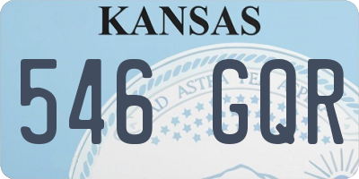 KS license plate 546GQR
