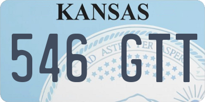 KS license plate 546GTT