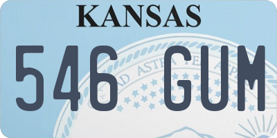 KS license plate 546GUM