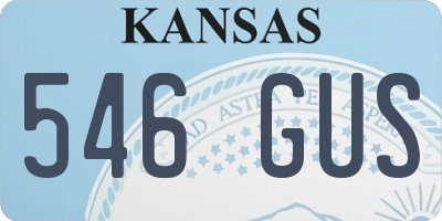 KS license plate 546GUS