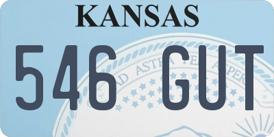 KS license plate 546GUT