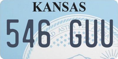 KS license plate 546GUU