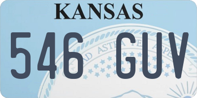 KS license plate 546GUV