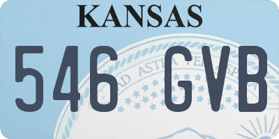 KS license plate 546GVB