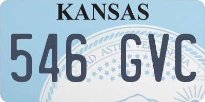 KS license plate 546GVC