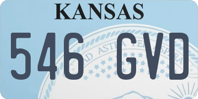 KS license plate 546GVD
