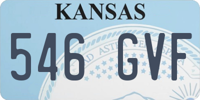 KS license plate 546GVF