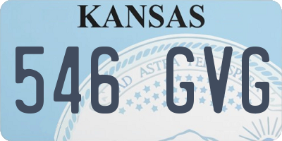 KS license plate 546GVG