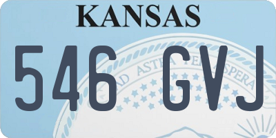 KS license plate 546GVJ