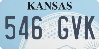 KS license plate 546GVK