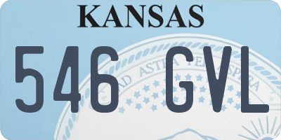 KS license plate 546GVL