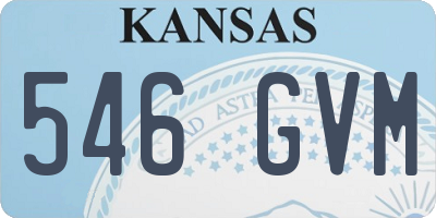 KS license plate 546GVM