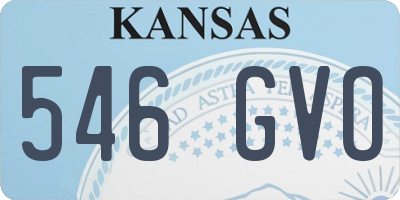 KS license plate 546GVO
