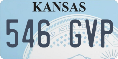 KS license plate 546GVP