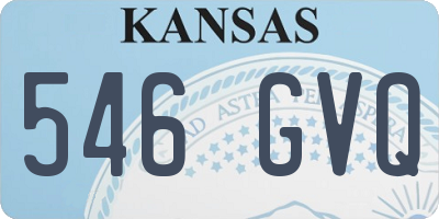 KS license plate 546GVQ