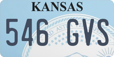 KS license plate 546GVS