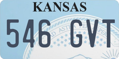 KS license plate 546GVT