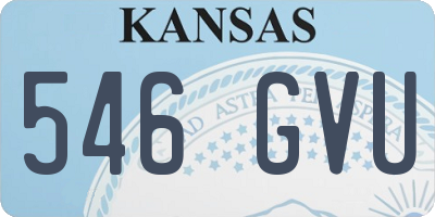 KS license plate 546GVU