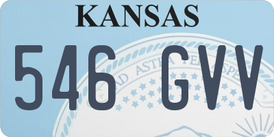 KS license plate 546GVV