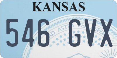 KS license plate 546GVX