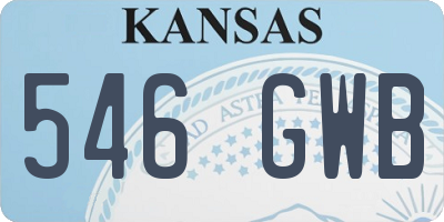 KS license plate 546GWB