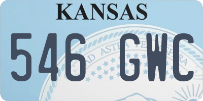 KS license plate 546GWC