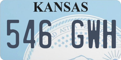 KS license plate 546GWH