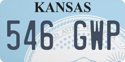 KS license plate 546GWP